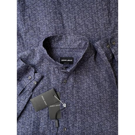 (NEW) "GIORGIO ARMANI" Long sleeve linen shirt