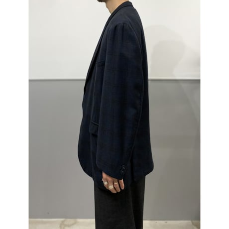 1960's Ombre plaid wool tailored jacket