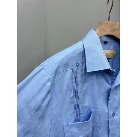 2000's linen fabric guayabera shirt