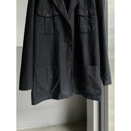 1990's Type Safari Jacket Linen Blended Relaxing Jacket