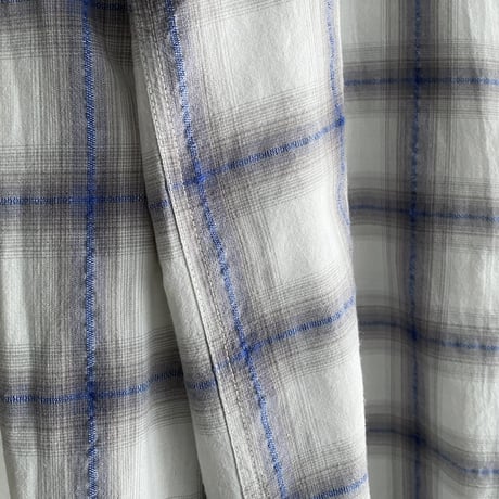 2000's Ombre check pattern cotton shirt