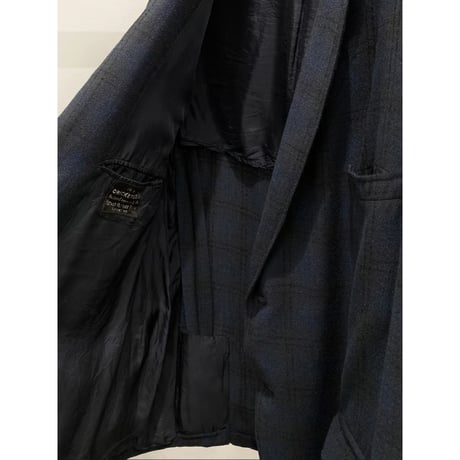 1960's Ombre plaid wool tailored jacket