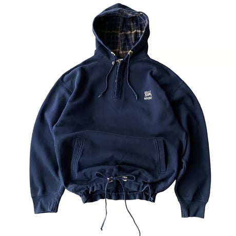 1990's "Nestle" Embroidery logo design half zip hoodie