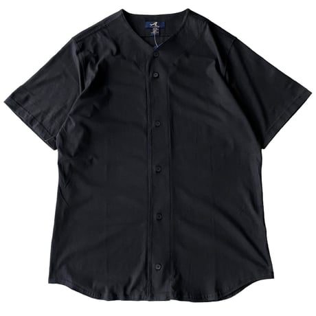 (DEAD STOCK)1990's Collarless short sleeve shirt