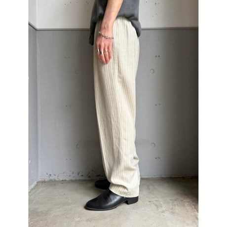 1980's-1990's "Liz claiborne" Linen / Rayon fabric 2tuck slacks pants