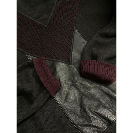1980's Switching fabric design alpaca blend knit sweater