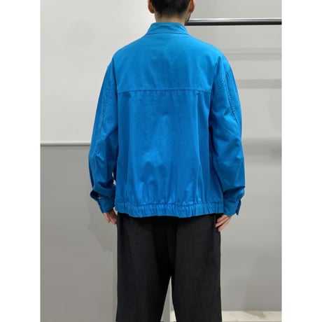 1980's-1990's Turquoise blue multi pocket design jacket