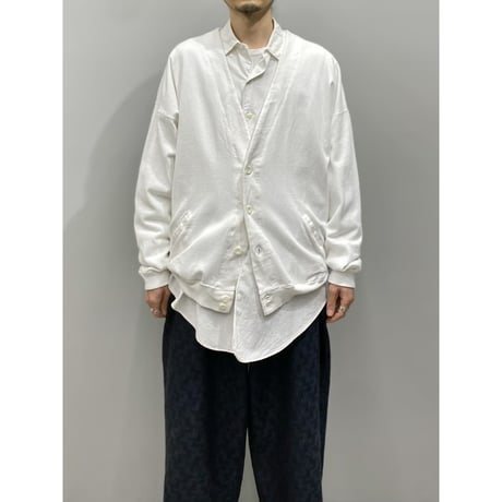 1980's-1990's Wide silhouette white color cardigan
