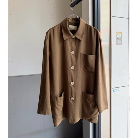 1990's"DANA BUCHMAN"  Silk fabric 3pocket jacket