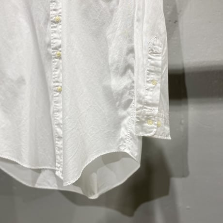 1990's-2000's "Ralph Lauren" White embroidery design button-down shirt