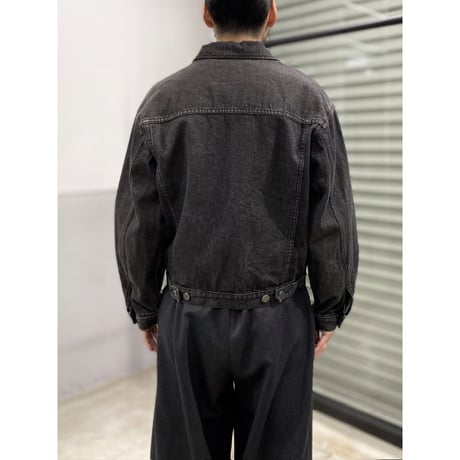 1980's-1990's "GAP" Black denim trucker jacket
