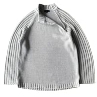 2000's Asymmetrical zip design knit sweater
