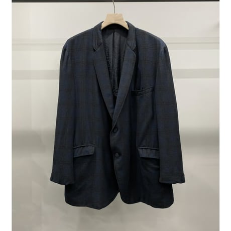 1960's Ombre plaid wool tailored jacket