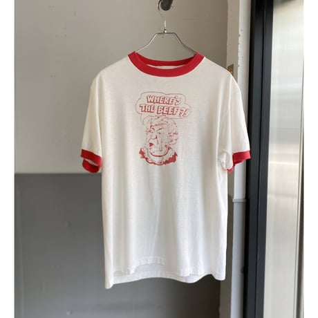1980's "Wendy's" 「Where's the Beef ?!」Promotion Printed Tee