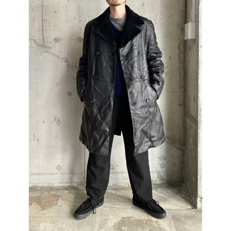 2000's "JIL SANDER" Double breasted leather coat