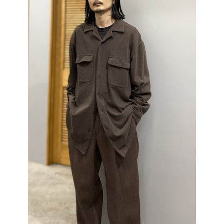 2000's "ORVIS" Open collar cotton shirt
