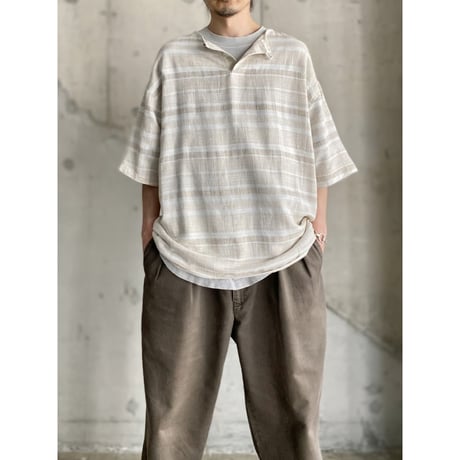 1980's Jacquard fabric Loop collar design cut & sew