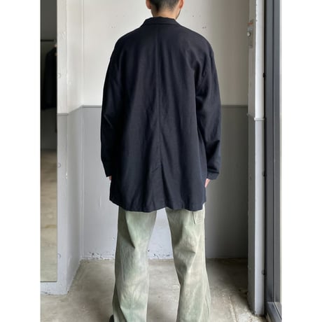 1990's Type Safari Jacket Linen Blended Relaxing Jacket