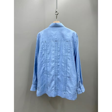 2000's linen fabric guayabera shirt