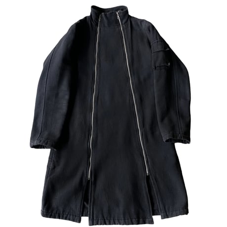 2000's Dual zip design cotton long jacket