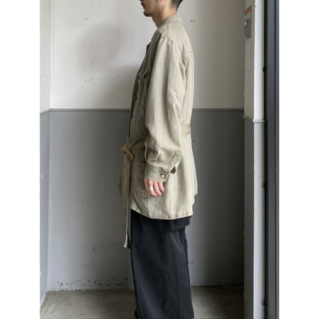 1980's-1990's "ELISABETH A LIZ CLAIBORNE" Linen / Rayon fabric safari jacket