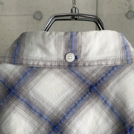 2000's Ombre check pattern cotton shirt