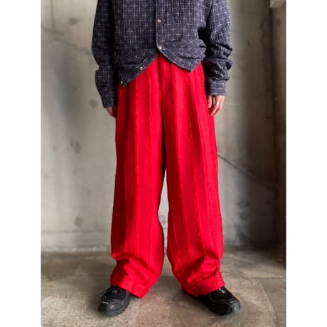 1990's-2000's oversized fringe stripe slacks pants