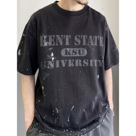 1990's-2000's College Print Design Painted Tee