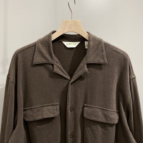 2000's "ORVIS" Open collar cotton shirt