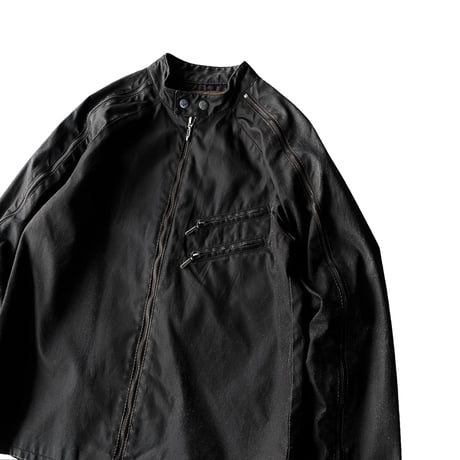 2000's "GUESS" Arm zipper design coated riders jacket