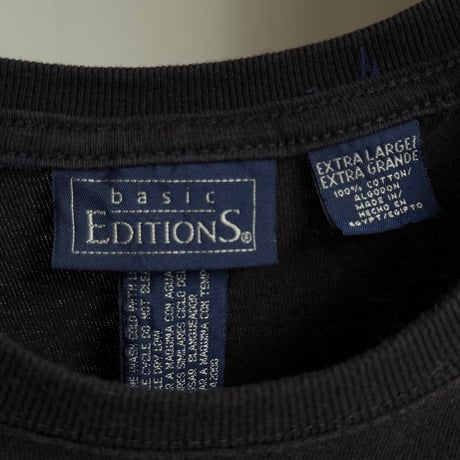 1990's-2000's "basic EDITIONS" Blank Tee with pocket