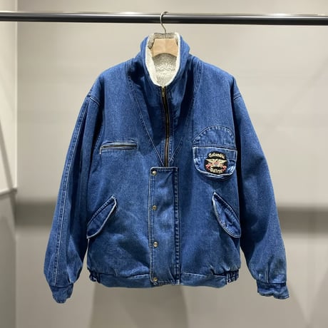 1980's Wide silhouette full zip denim jacket