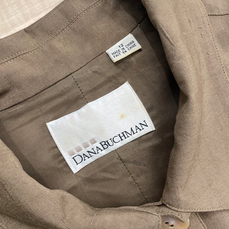 1990's"DANA BUCHMAN"  Silk fabric 3pocket jacket