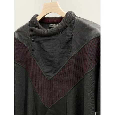 1980's Switching fabric design alpaca blend knit sweater