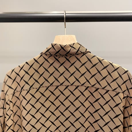 1990's All patterned long sleeve rayon shirt