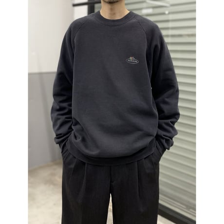 1990's EURO "FRUIT OF THE LOOM" Sun faded sweat shirt (BLK)