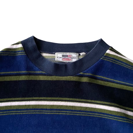 2000's Striped velour cut & sew