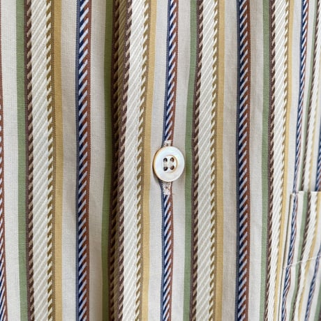 1990's "Ermenegildo Zegna" Cotton jaqured fabric long sleeve shirt