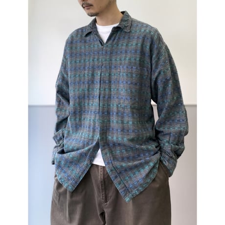 1980's Cotton jacquard long sleeve shirt