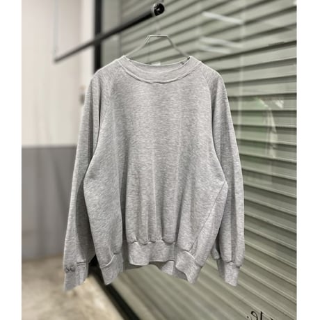 1990's Wide & Short silhouette raglan sleeve sweat shirt