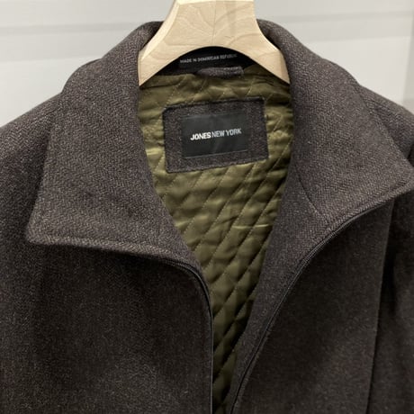 1990's-2000's Stand-collar zip up wool jacket