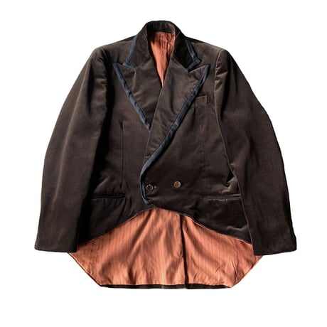 1990's "NEW REPUBLIC" Velour fabiric swallow-tailed jacket