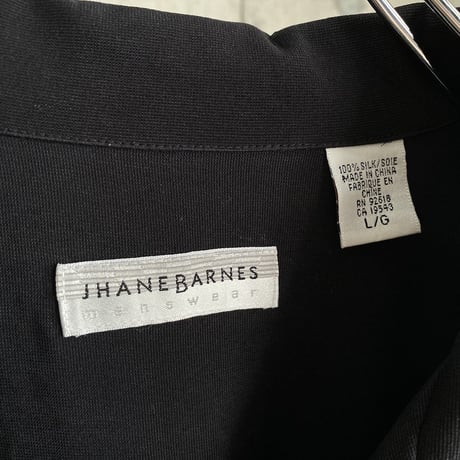 1990's-2000's "JHANE BARNES" Open collar short sleeves silk shirt