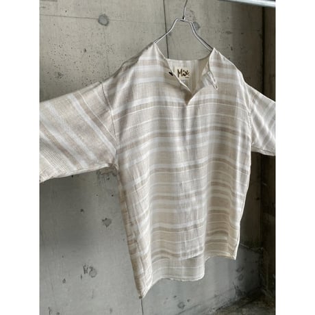1980's Jacquard fabric Loop collar design cut & sew