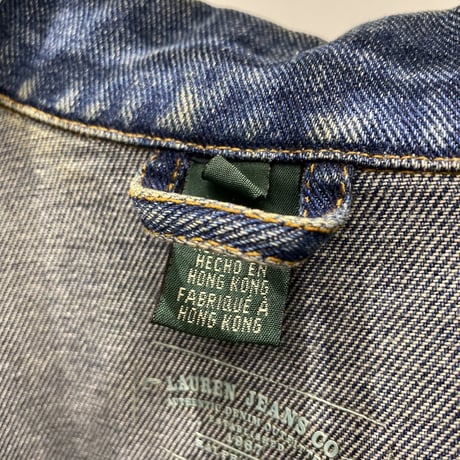 2000's "LAUREN JEANS CO." Pleated Denim Jacket (SEARS STYLE)