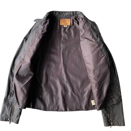 2000's "GUESS" Arm zipper design coated riders jacket