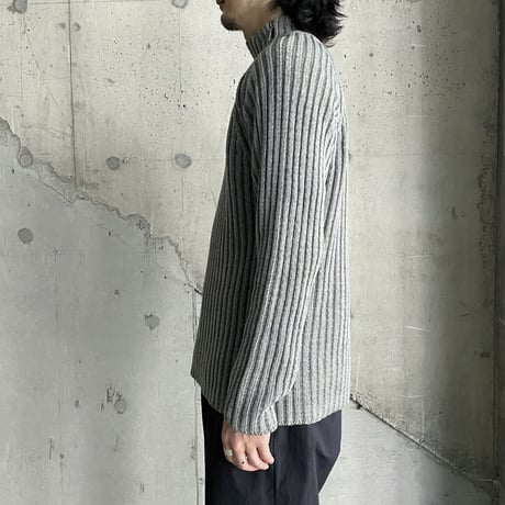 2000's Dual zip design wool blend knit sweater