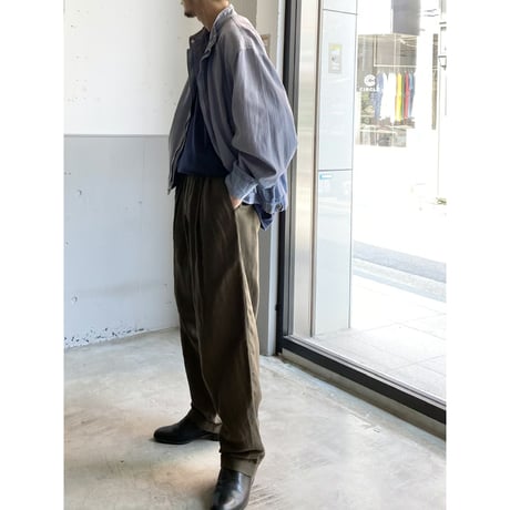 1990's Linen/Rayon fabric inverted pleats slacks pants