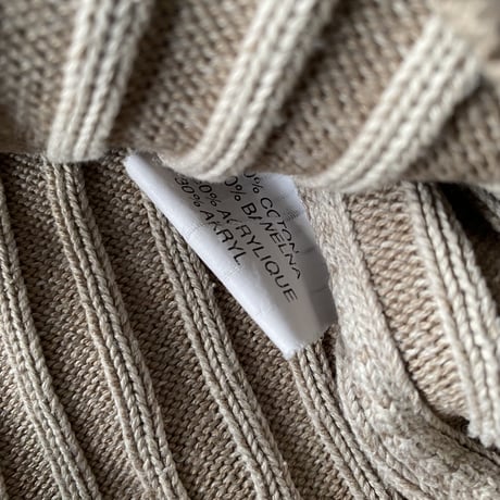 2000's Asymmetrical zip design cotton blend knit sweater