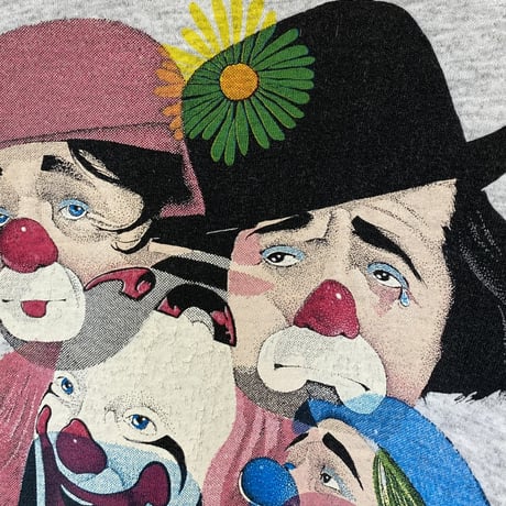1990's Six clowns art printed Tee